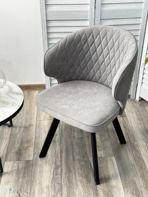 Стул SKAT 360 град. поворот. B22 Серый, велюр / черный каркас, М-City в Качканаре - kachkanar.ok-mebel.com | фото 3