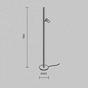 Торшер Maytoni Thin MOD395FL-L28B3K в Качканаре - kachkanar.ok-mebel.com | фото 5