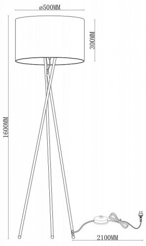 Торшер Moderli Palma V11597-1F в Качканаре - kachkanar.ok-mebel.com | фото 2
