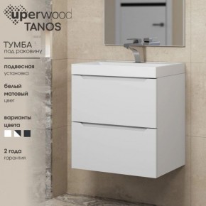 Тумба под раковину Uperwood Tanos 60 см, подвесная, белая матовая в Качканаре - kachkanar.ok-mebel.com | фото 5