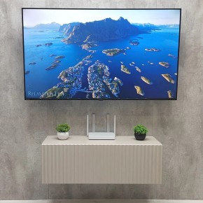 Тумба подвесная под ТВ LINES MTV3-MA 900 Бежевый (Леда-М 10.1.5) в Качканаре - kachkanar.ok-mebel.com | фото 3