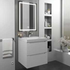 Тумба с раковиной Uperwood Tanos 50 см, подвесная, белая матовая в Качканаре - kachkanar.ok-mebel.com | фото