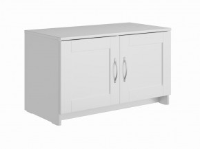 Тумба СИРИУС двухдверная низкая, цвет белый в Качканаре - kachkanar.ok-mebel.com | фото