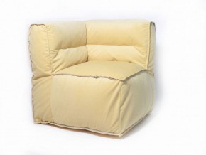Угловое модульное бескаркасное кресло Комфорт (Желтый велюр) в Качканаре - kachkanar.ok-mebel.com | фото