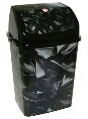 Ведро для мусора "Камелия" "Атлас" 18л черное 1/12 в Качканаре - kachkanar.ok-mebel.com | фото