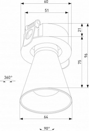 Встраиваемый светильник Elektrostandard Bell 25097/LED 8W 3000K белый в Качканаре - kachkanar.ok-mebel.com | фото 5