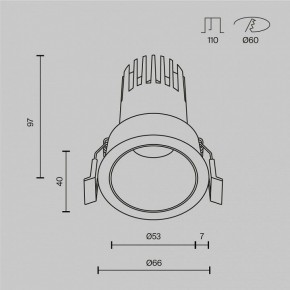 Встраиваемый светильник Maytoni Dip DL116-10W-4K-B в Качканаре - kachkanar.ok-mebel.com | фото 10