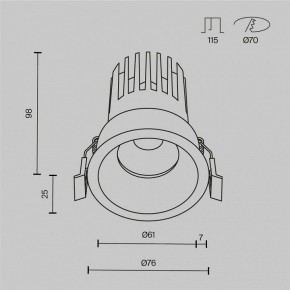 Встраиваемый светильник Maytoni Dip DL117-15W-4K-B в Качканаре - kachkanar.ok-mebel.com | фото 9