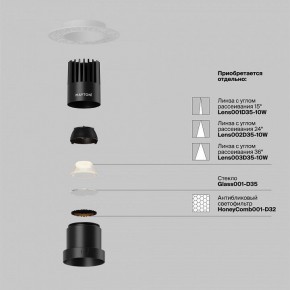 Встраиваемый светильник Maytoni Dip DL120-10W-2.7K-TRS-B в Качканаре - kachkanar.ok-mebel.com | фото 3