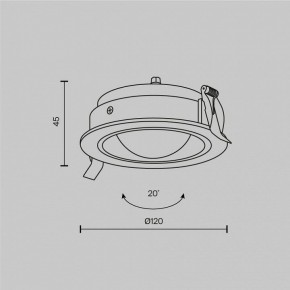 Встраиваемый светильник Maytoni Lens DL105-12W3K-W в Качканаре - kachkanar.ok-mebel.com | фото 6