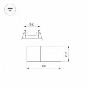 Встраиваемый светильник на штанге Arlight LGD-ARTEMIS-BUILT-FLAP-R55-12W 051796 в Качканаре - kachkanar.ok-mebel.com | фото 6