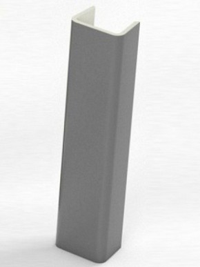 Торцевая заглушка для цоколя h150 мм Цвет Алюминий (Алюминий, Белый, Черный, Сонома) в Качканаре - kachkanar.ok-mebel.com | фото 1