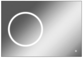Зеркало Eclipse 100 black с подсветкой Sansa (SE1032Z) в Качканаре - kachkanar.ok-mebel.com | фото