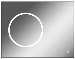 Зеркало Eclipse 90 black с подсветкой Sansa (SE1031Z) в Качканаре - kachkanar.ok-mebel.com | фото