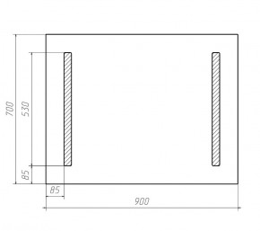 Зеркало Good Light 2-90 с подсветкой Домино (GL7015Z) в Качканаре - kachkanar.ok-mebel.com | фото 6